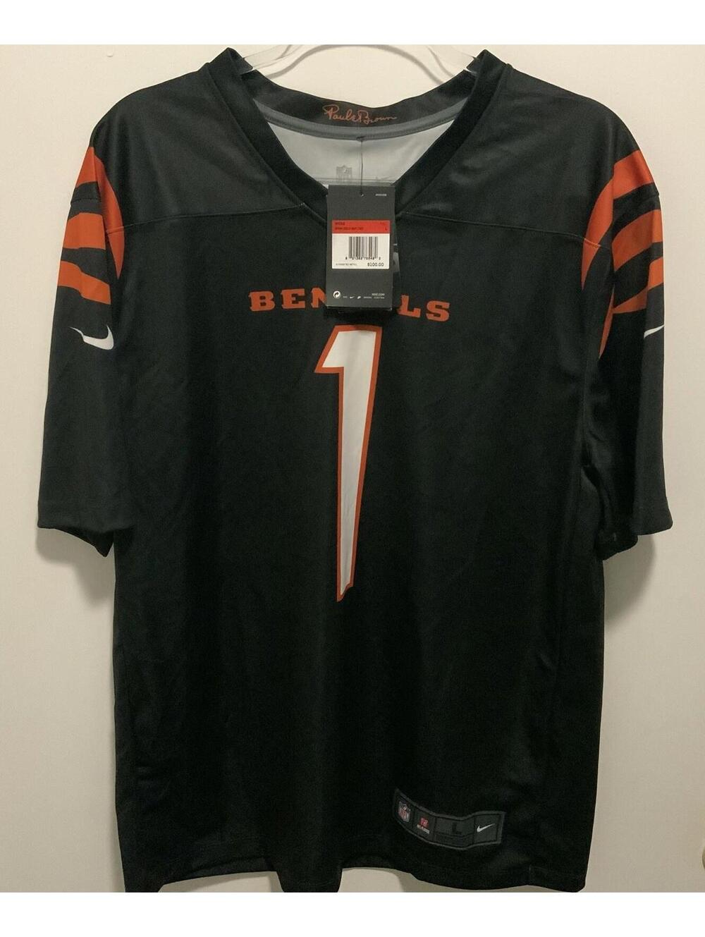 Ja’Marr Chase Bengals Nike Black Jersey L New